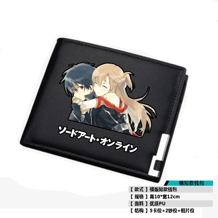 29 Высокое качество Новинка Sword Art Online SAO Аниме Длинный кошелек женский короткий кошелек с героями мультфильмов из искусственной кожи держатель для карт сумка для денег - Цвет: 29