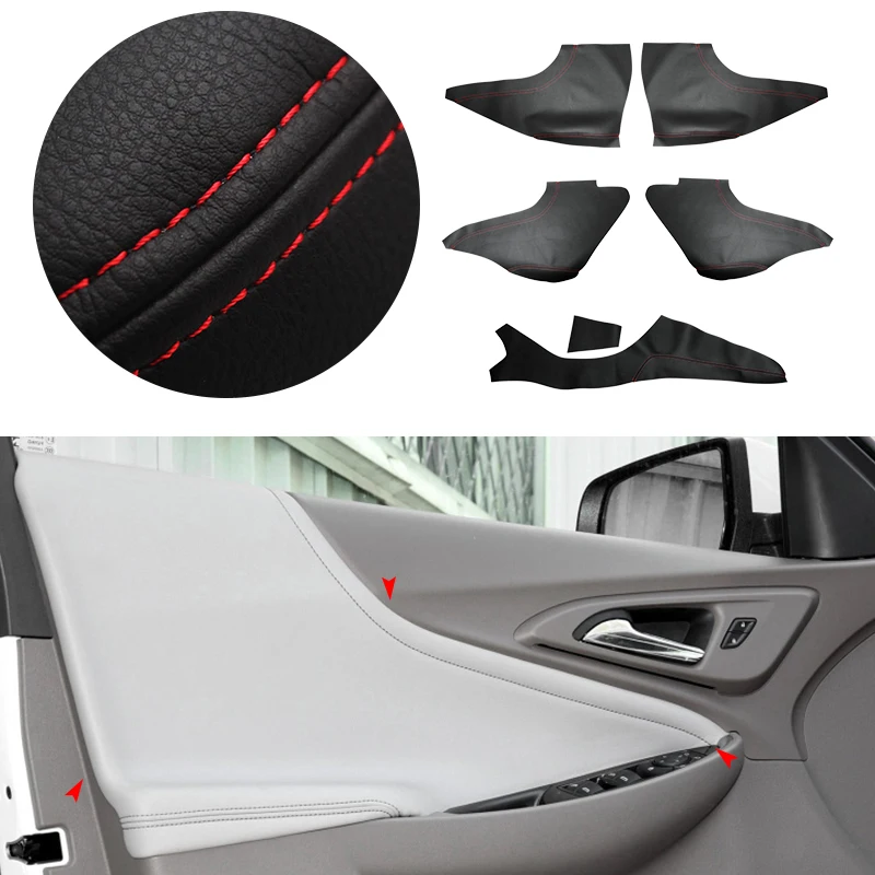 

For Chevrolet Malibu XL 2016 2017 2018 Car Microfiber Leather Door Armrest Panels / Center Control Dashboard Panel Cover Trim