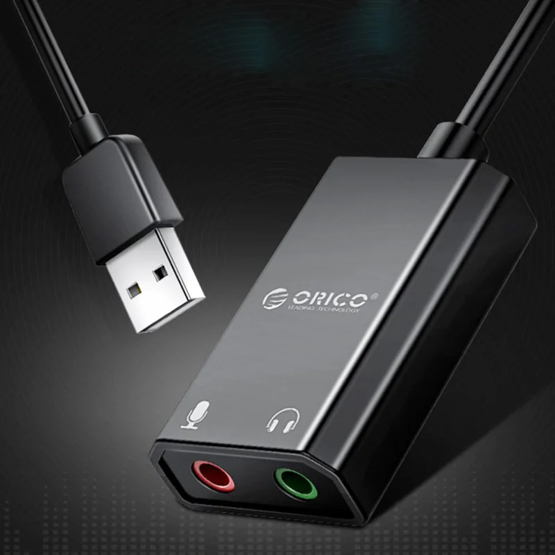 Orico External USB Sound Card USB to 3 5mm Headphone Audio Adapter Micphone Sound Card For Compter Android Linux DirectSound 3D