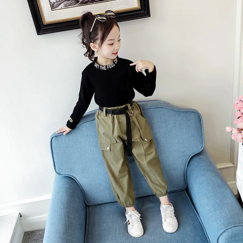 Одежда для больших девочек Roupa infantil, детская одежда Conjunto Infantil, комплекты для девочек комплект одежды для девочек, Conjunto Menina, штаны+ футболка