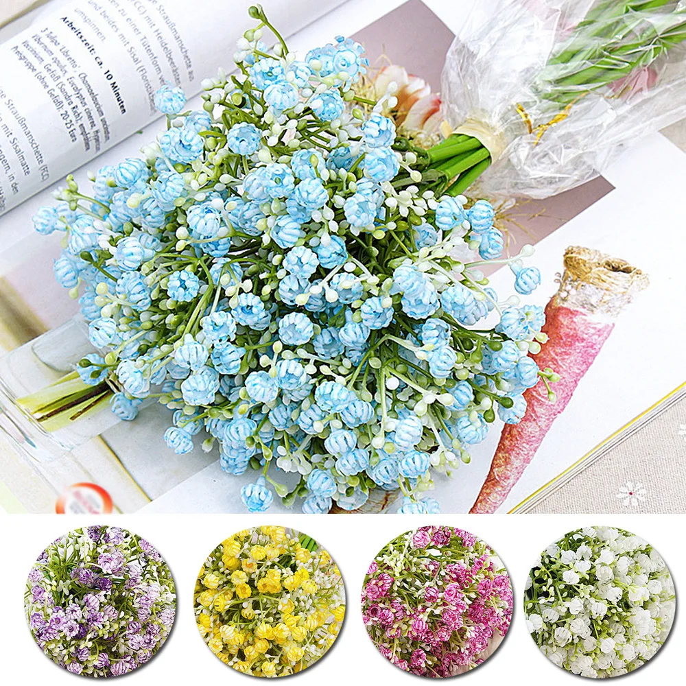 Artificial Flower Bouquet Garden Plant Plastic Gypsophila Home Room Decoration