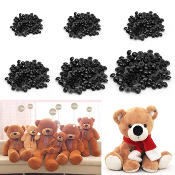 

100pcs Buttons Round Mushroom Domed Sewing Shank Black DIY Animal Eyes Toy DIY