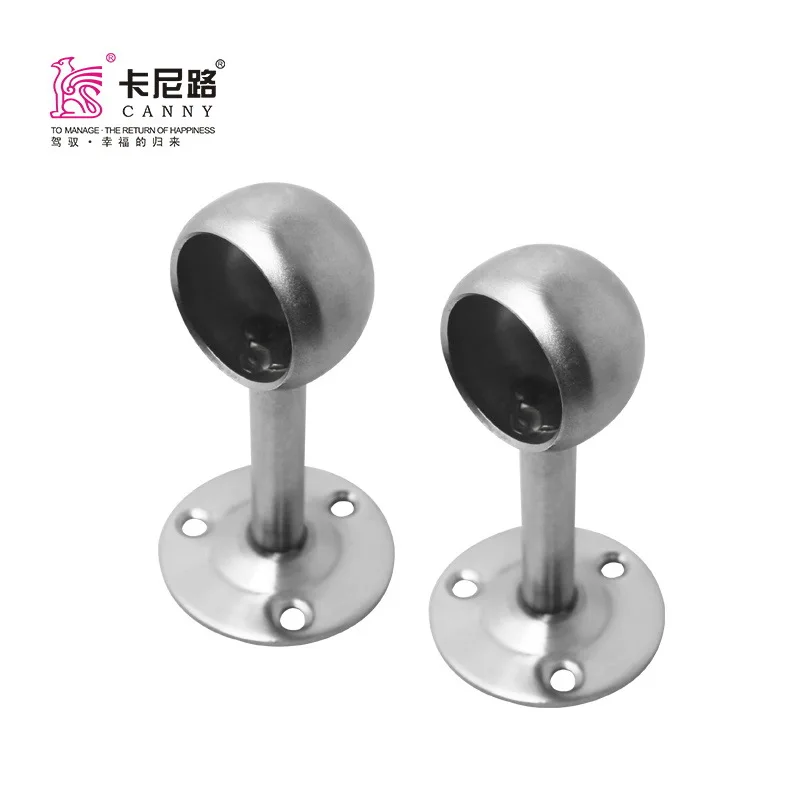 

Manufacturers Hot Selling Stainless Steel round-Toe Tube Socket Care Towel Bar Fix Seat Yonggu Hanging through Flange Base Wardr