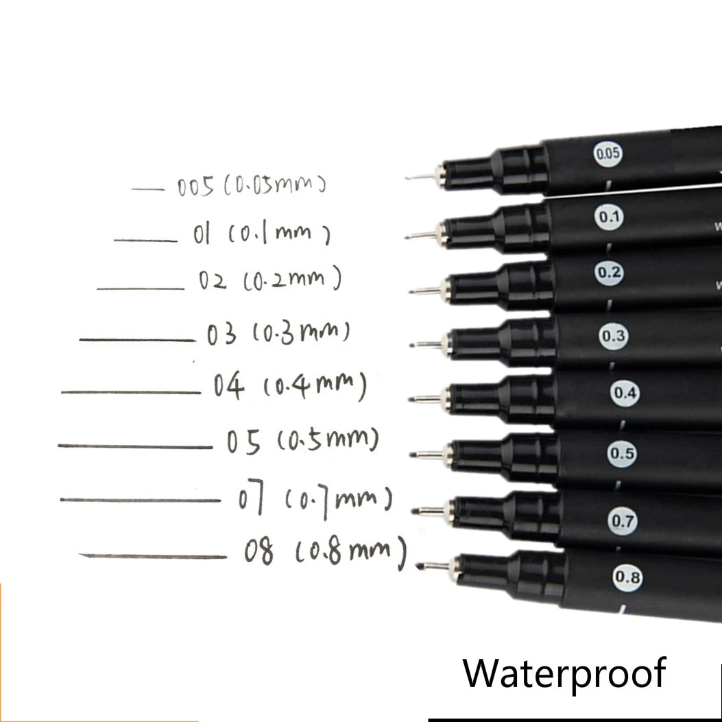 Needle Pen Fine Liner Drawing Design Comics 0.05/0.2/0.8mm Hand-painted Pen  Drawing Sketch Pen Waterproof Student Fineliner Pen - Multi Function Pen -  AliExpress
