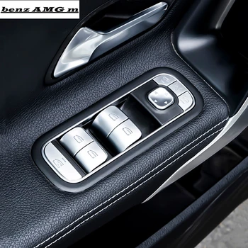 

Car Window Glass Lifting Buttons Sequins Decoration Cover Trim 13Pcs For Mercedes Benz W247 W167 W177 W213 W205 GLB GLK GLS GLE