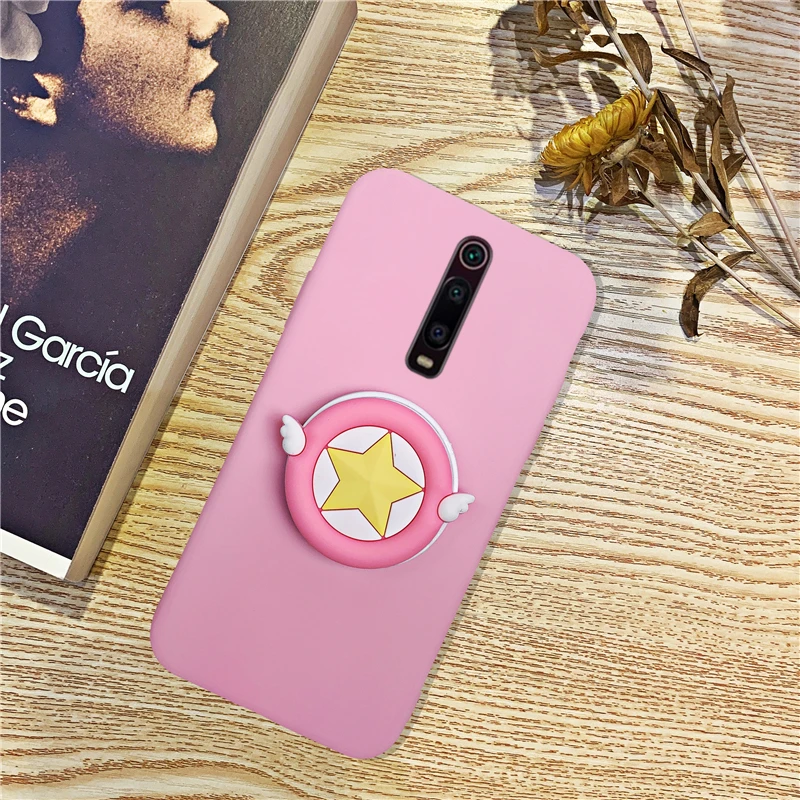 02 Силиконовый чехол-держатель для телефона с рисунком для Xiao mi Red mi K20 mi 9 T, милые чехлы-подставки для девочек, Матовая оболочка для Red mi K20 Pro mi 9T Pro - Цвет: 02
