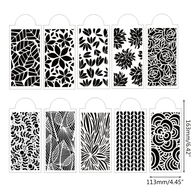 NICEFurniture DIY Leaf Rose Drawing Stencils Templates Embossing Paper Card Painting Scrapbooking Stamp Album Decoration 10pcs stickers scrapbooking supplies embossing stamps