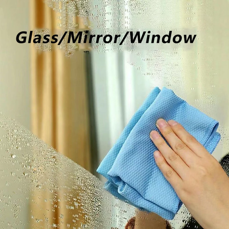 Chiffon de nettoyage magique épais pour miroir, 10 pièces, réutilisable, en  microfibre, pour salle de bain, verre, serviette polyvalente - AliExpress