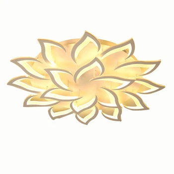 

Modern Simple Fashion Iron Ceiling Lamp Creative Lotus Type Living Room Lamp Dining Room Lamp Stepless Dimming LED Lighting