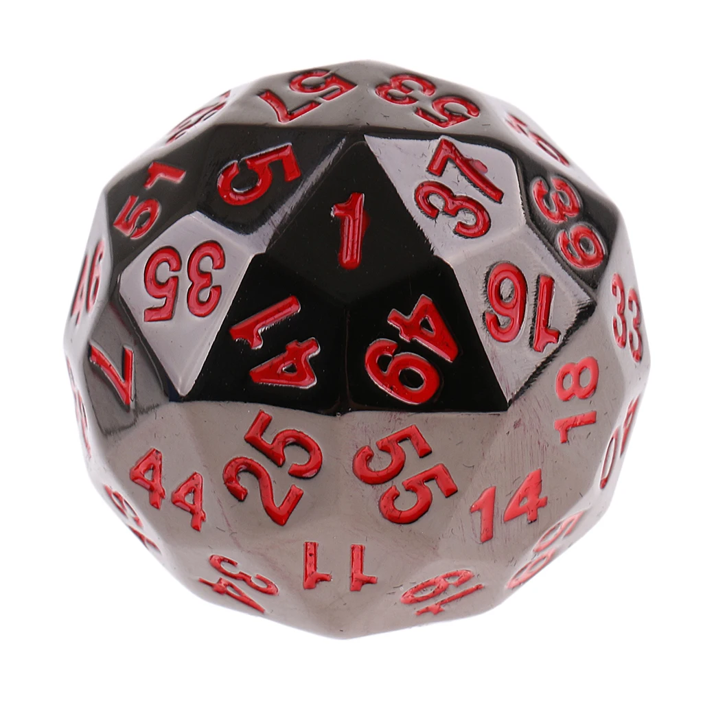 38mm Alloy Polyhedral Dice 60 Sided D60 Die for D&D RPG Board Game with Bag