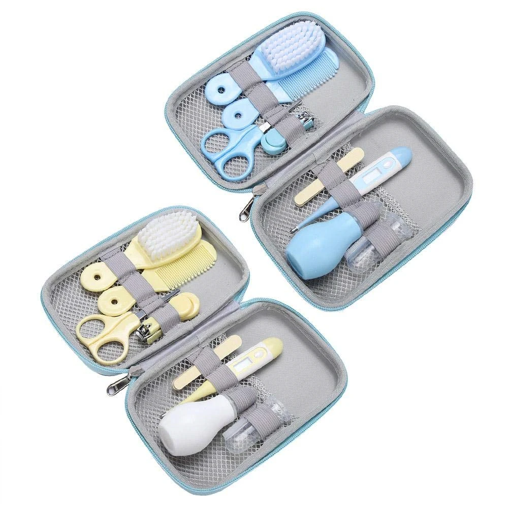 Baby Care Kit Children's Nail Scissors Scissors Hair Brush Manicure Comb Baby Supplies Clipper Box  Travel Nail Clipper (8Pcs)