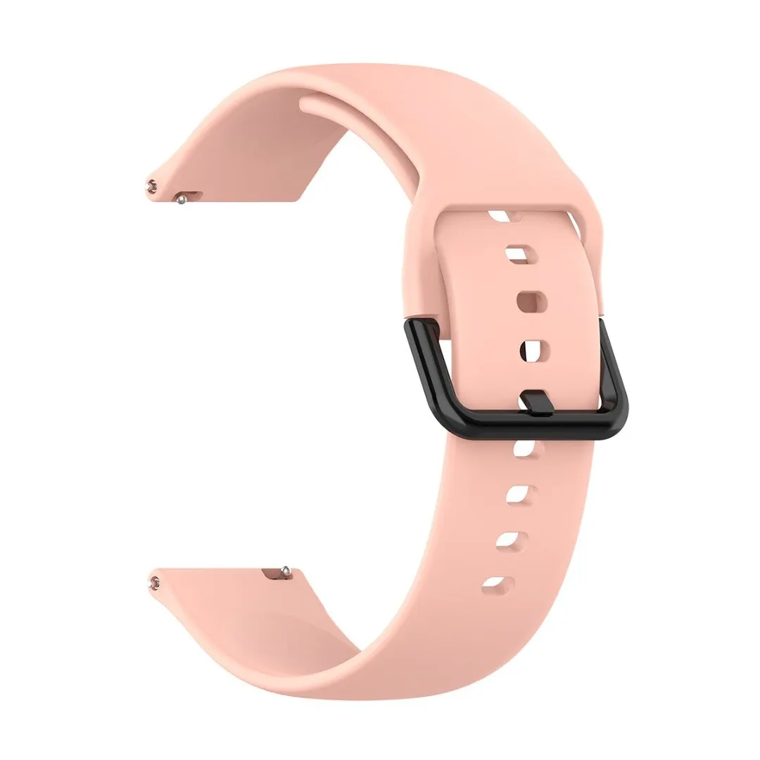 20mm Universal Strap Adjustable Soft Silicone Bracelet Watch Bands Strap For Samsung Galaxy Watch 40mm R500/Active 2 Wrist Band
