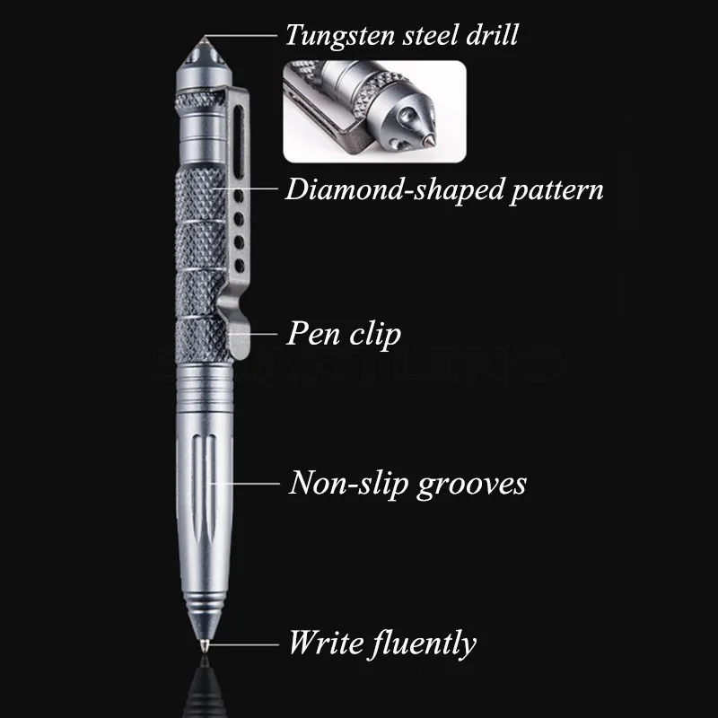 Тактическая ручка для защиты портативная походная тактическая ручка из алюминиевого сплава для выживания оружие для самообороны молоток