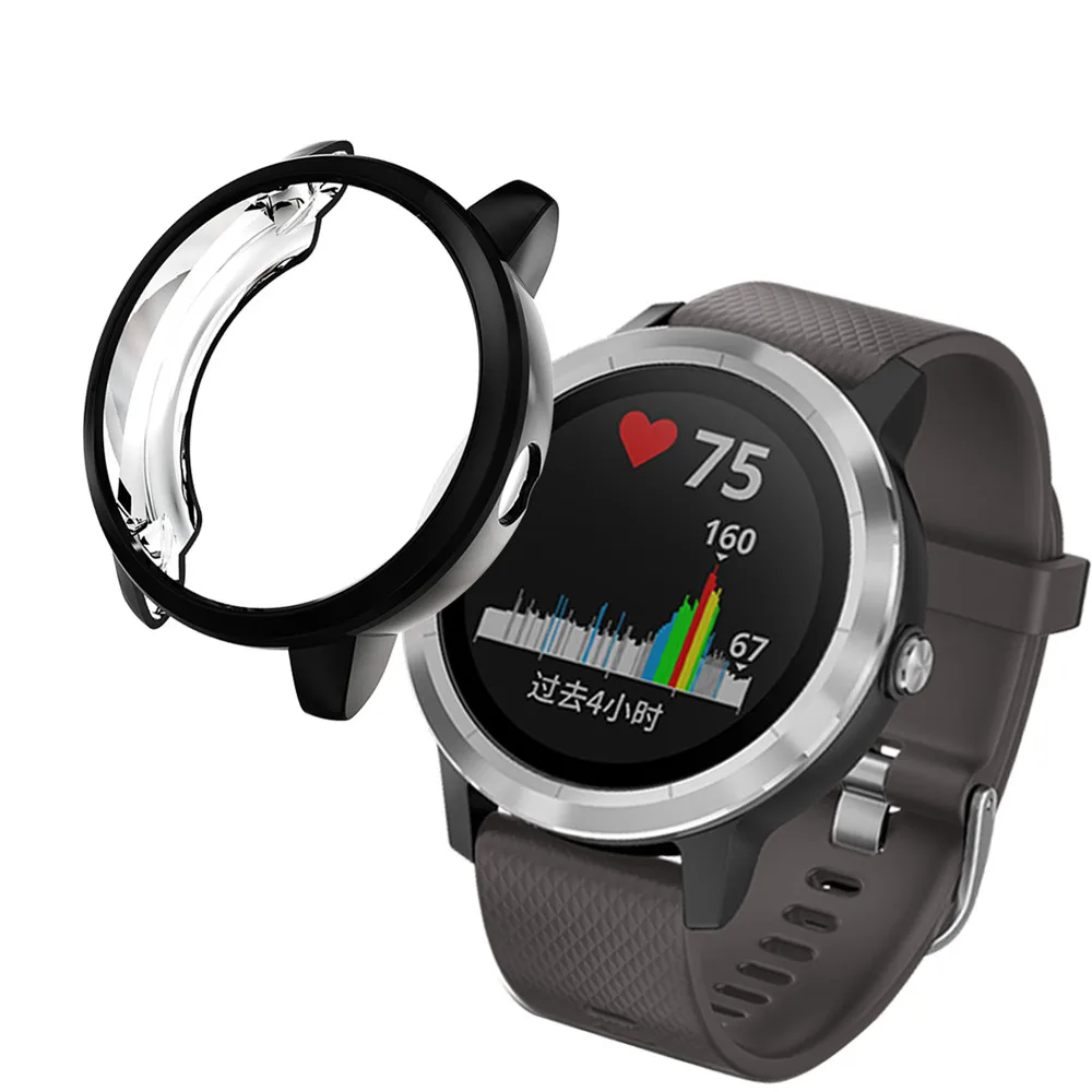 

TPU Protective Case Watch Cover for Garmin Vivoactive3 Sport Version Watch Full Coverage Bumper Screen Housing Case Protector