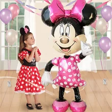 Duże Mickey Mouse balony na imprezę Minnie balony Baby Shower dekoracje na przyjęcia urodzinowe zabawka dla dzieci Air Globos prezenty tanie tanio Disney CN (pochodzenie) Postać rysunkowa FOLIA ALUMINIOWA Powrót do szkoły Rocznica do ujawnienia płci przyjęcie urodzinowe