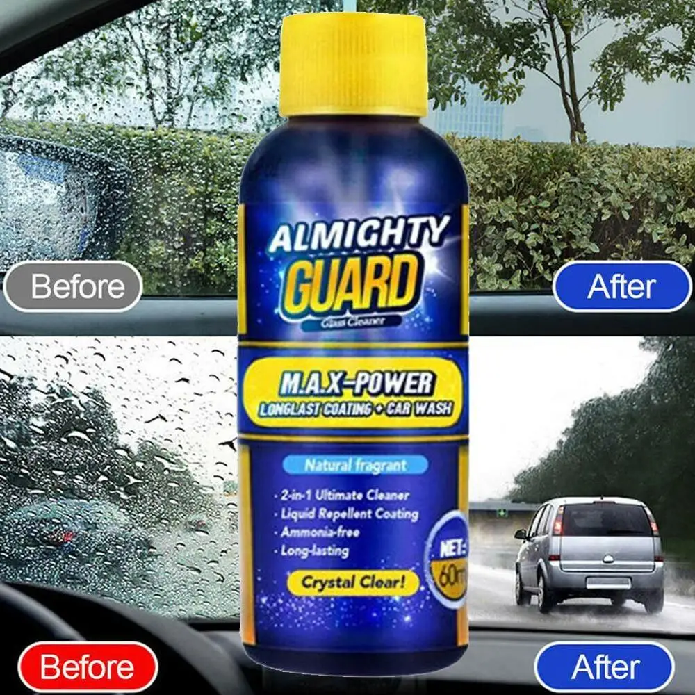 

60ml Almighty Guard Car Glass Cleaner Multipurpose Stain Remover Solid Wiper Fine Seminoma For Window Cleaning Maintenance