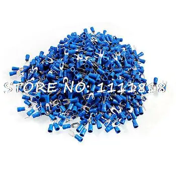 

SV2-4M Fork Type Pre Insulated Wiring Terminals Blue 1000pcs for AWG 16-14