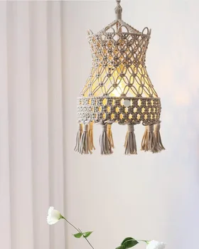 

Wall Tapestry Lamp Decoration Macrame Decorations Bohemia Handcraft Tassel Tapestry Background Home Decoration Handmade