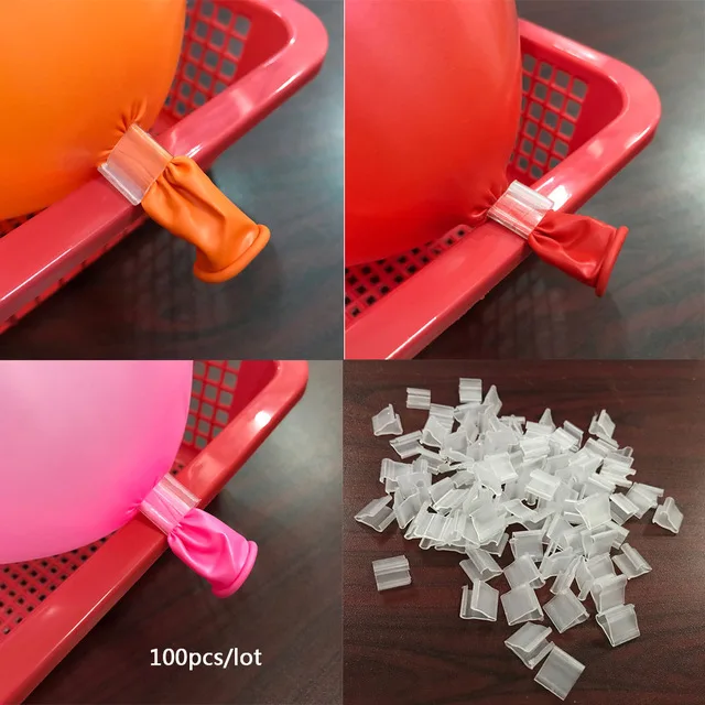 

50/100pcs Flower Balloons Decoration Accessories Balloon Clip Ties Practical Birthday wedding party Plastic Clip Globos balloon