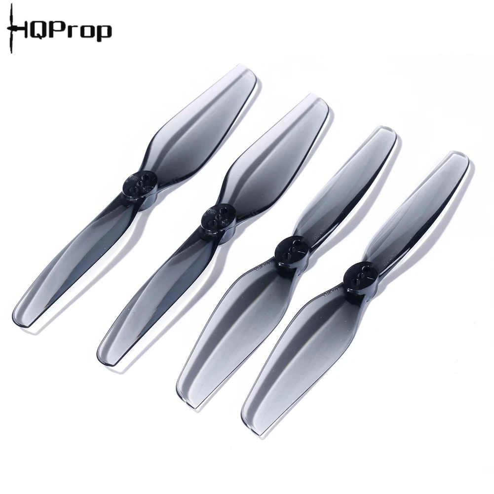 HQPROP T4X2.5 Grey 4025 2-Blade PC Propeller for RC FPV Racing Freestyle 4inch Toothpick Micro Long Range LR4 Drones Explorer thumbnail 2