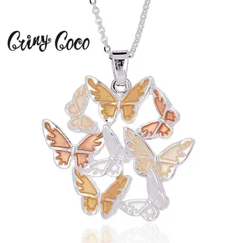 

Cring Coco Beautiful Butterfly Pendants Necklaces for Women Female Colares Statement Party Jewelry Female Choker Necklace 2020