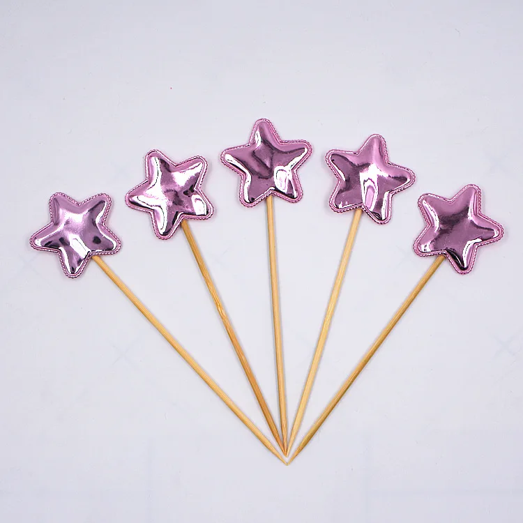 Description Picture 5 of itemLovely Birthday Cake Toppers Heart Star Crown Baby Shower Cake Flags Kids Girl Boy Birthday Wedding Party Cake Decor