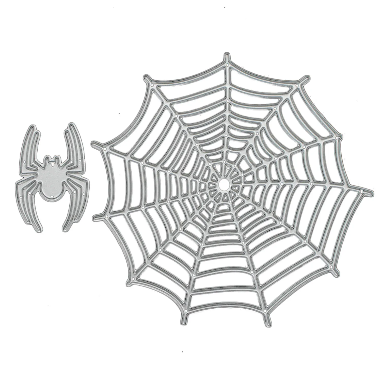 Металл 2 шт. Хэллоуин паук и паутина тиснение пресс формы трафареты шаблоны набор