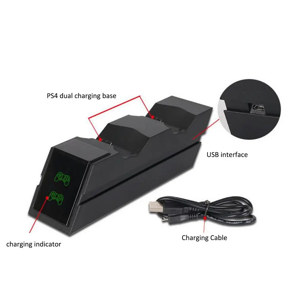 Для PS4 контроллер быстрой зарядки док-станция Подставка Dualshock USB кабель зарядное устройство База