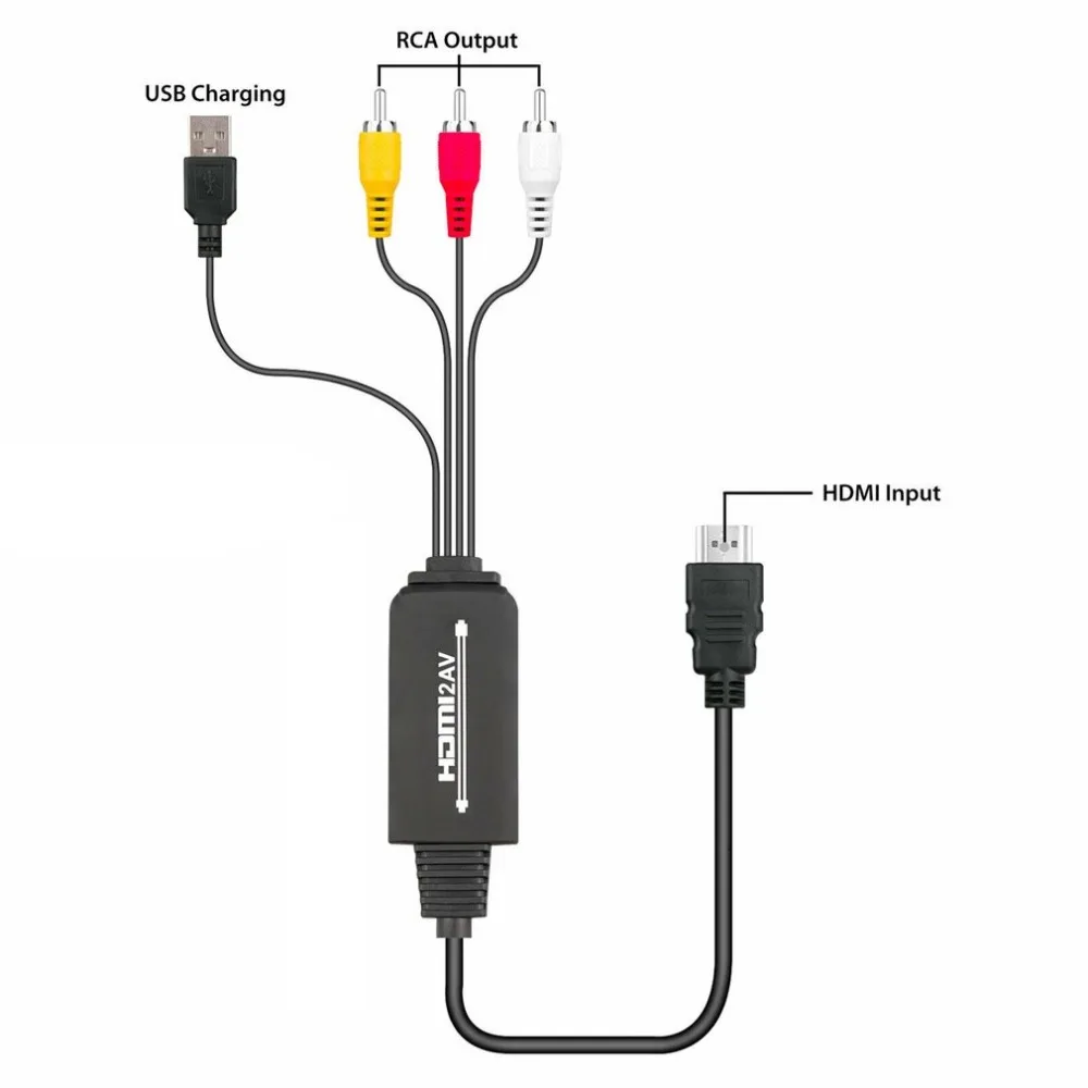1080P HDMI в 3 RCA AV видео аудио кабель конвертер адаптер для HDTV для PS4 для xbox DVD 1,8 м кабель ПВХ Куртка