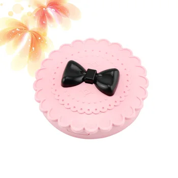 

1PC False Eyelash Storage Case Professional Fake Eyelash Storage Box Lovely Bowknot Eyelash Storage Box with Mirror Portable Eye