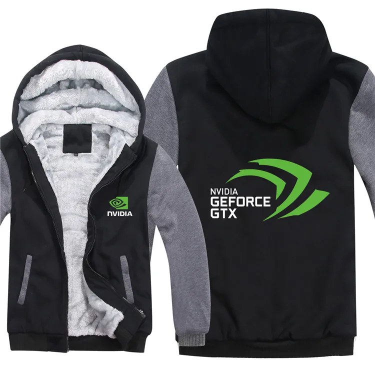 Зимние толстовки с капюшоном Nvidia для мужчин, пальто Geforce GTX, пуловер, шерстяная куртка с подкладкой, толстовки с капюшоном Nvidia, HS-060 - Цвет: as picture