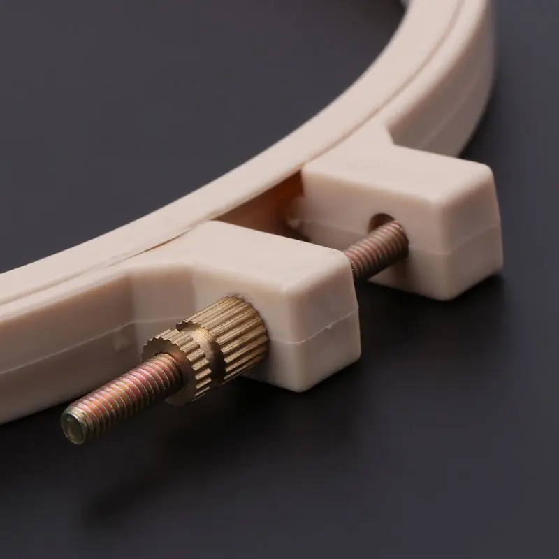 Adjustable Plastic Cross Stitch Machine Circle Round Embroidery Frame Hoop Ring Hand DIY Household Craft Sewing Needwork Tool