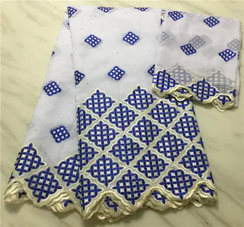 

African Lace fabric high quality swiss voile lace fabric nigerian lace with tulle blouse for party dress
