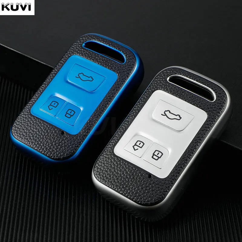 Leather Tpu Car Key Cover Case For Chery Tiggo 3 5x 4 8 Glx 7 2019 2020 Smart Remote Fob Case Holder Protect - - Racext™️ - - Racext 21