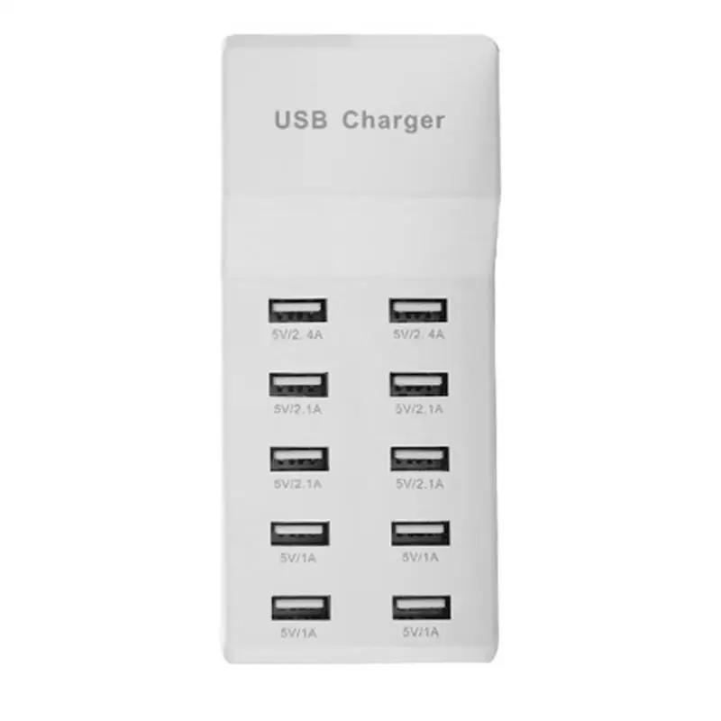 Зарядное устройство USB станция 10 портов 2.4A 2A 1A зарядное устройство из сплава адаптер штепсельной вилки ЕС эффективный шунт Общая выходная Спецификация