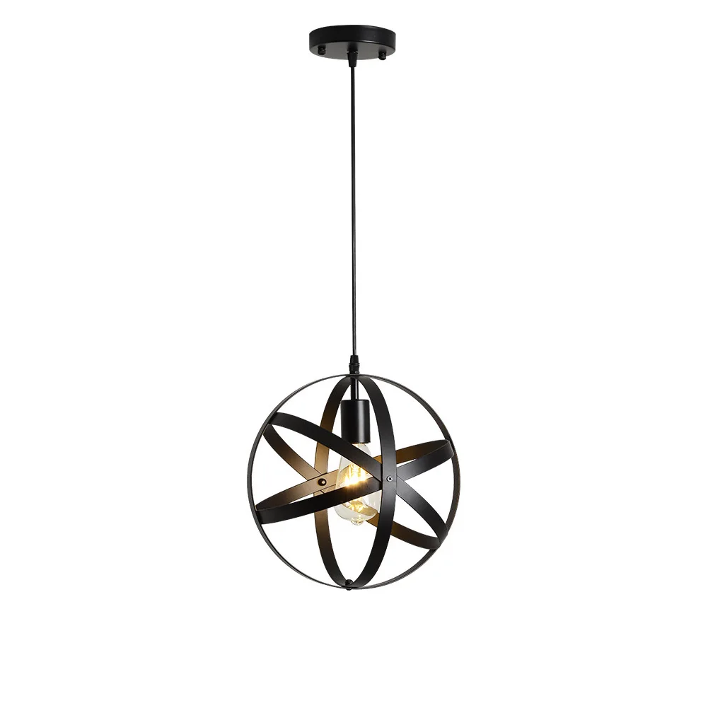 

Chandelier Fixture Bedroom Hallway Pendant Lamp Living Room Globe Ceiling Light Iron Art Kitchen Island E27 Vintage Industrial