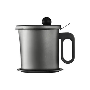 

1.7L Fine Mesh Storage Can Kitchen Easy Clean Pot Stainless Steel Oil Container Bacon Grease With Strainer Cooking Restaurant