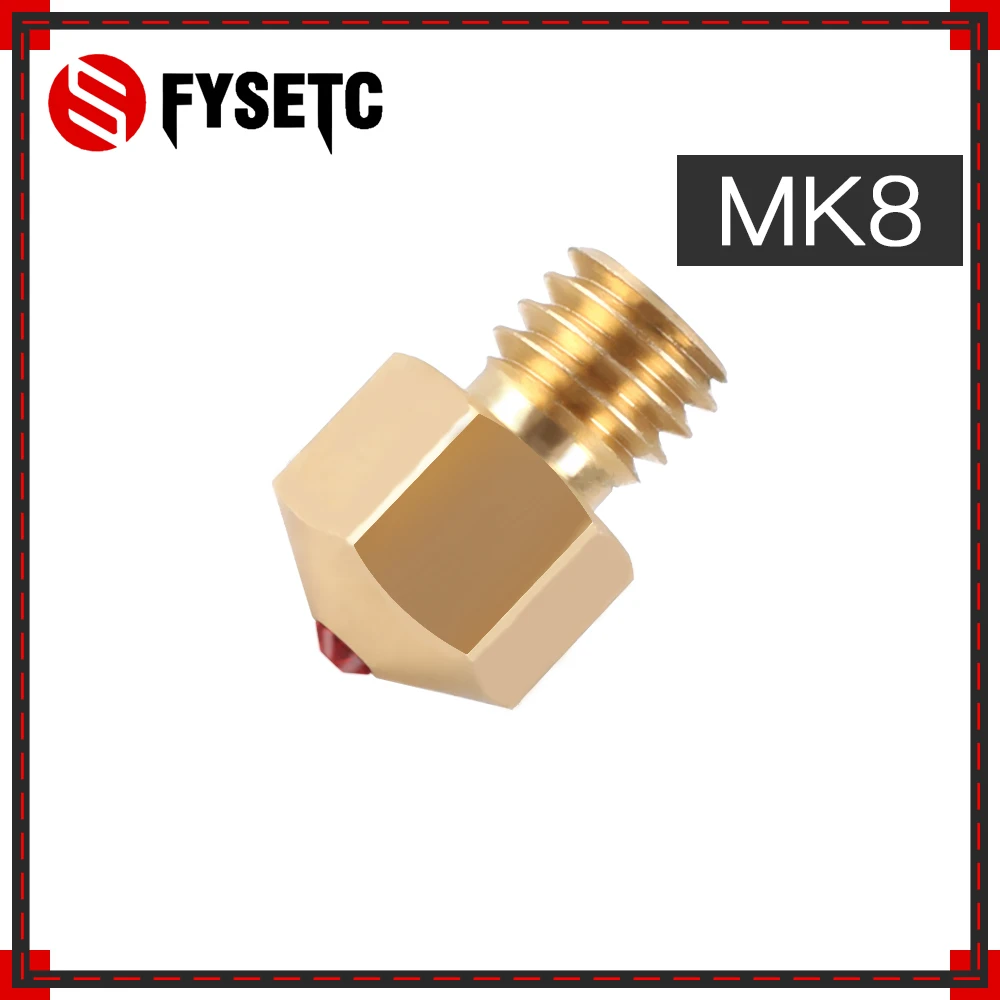 MK8 красный распылитель 1,75 мм насадки 0,4 мм MK8 латунная насадка высокая температура для PETG ABS PET PEEK нейлон PRUSA I3 ENDER CR10 Hotend