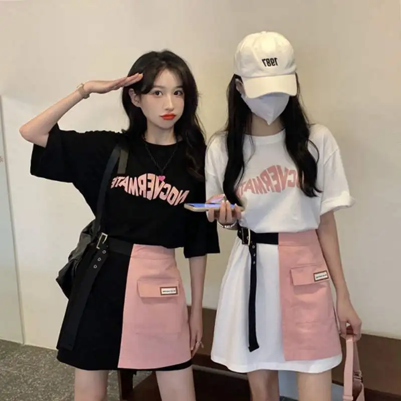 Kids Clothing Set Kids T Shirt Girls Clothing Set Boys Clothing Set Kids Sweatshirt Set 15 16 17 18 Years Old Kid Teens Summer Student Kid Child Set Women O-neck T-shirt Dress Casual Short Sleeve Dress Outfits Suit