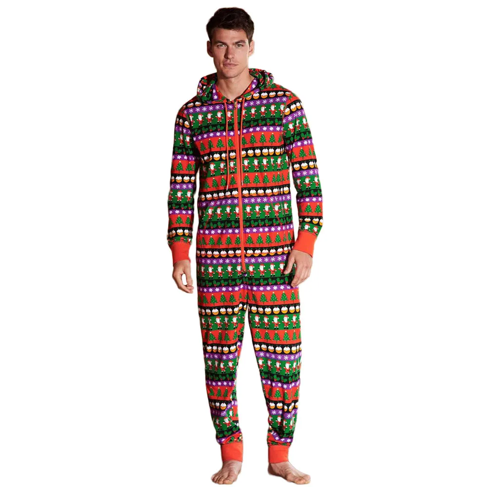 

onesie pijama men Christmas Hooded Pajamas Sleepwear Nightwear Jumpsuit d91116