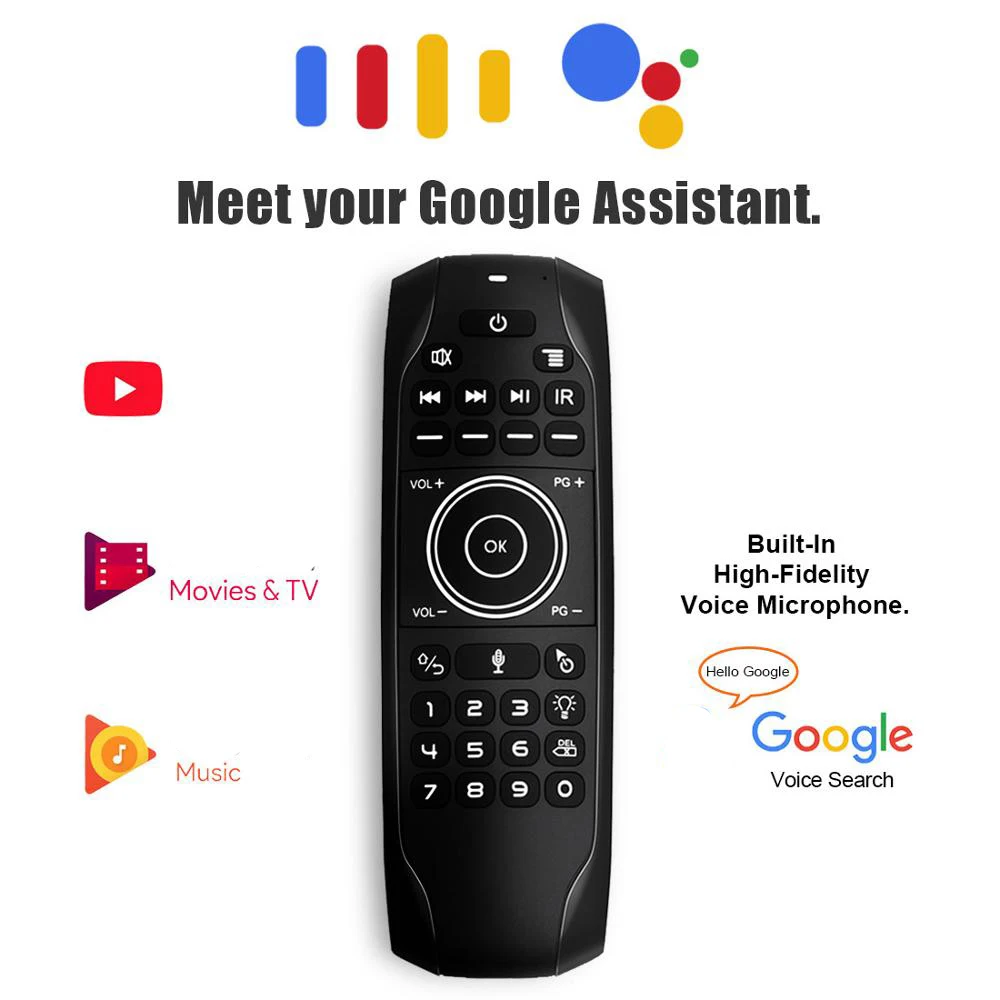 

G7V Pro English Russian Keyboard Gyro Sensor 2.4G Wireless Air Mouse Voice Remote with Mic G7 V Pro for H96 MAX Android TV BOX