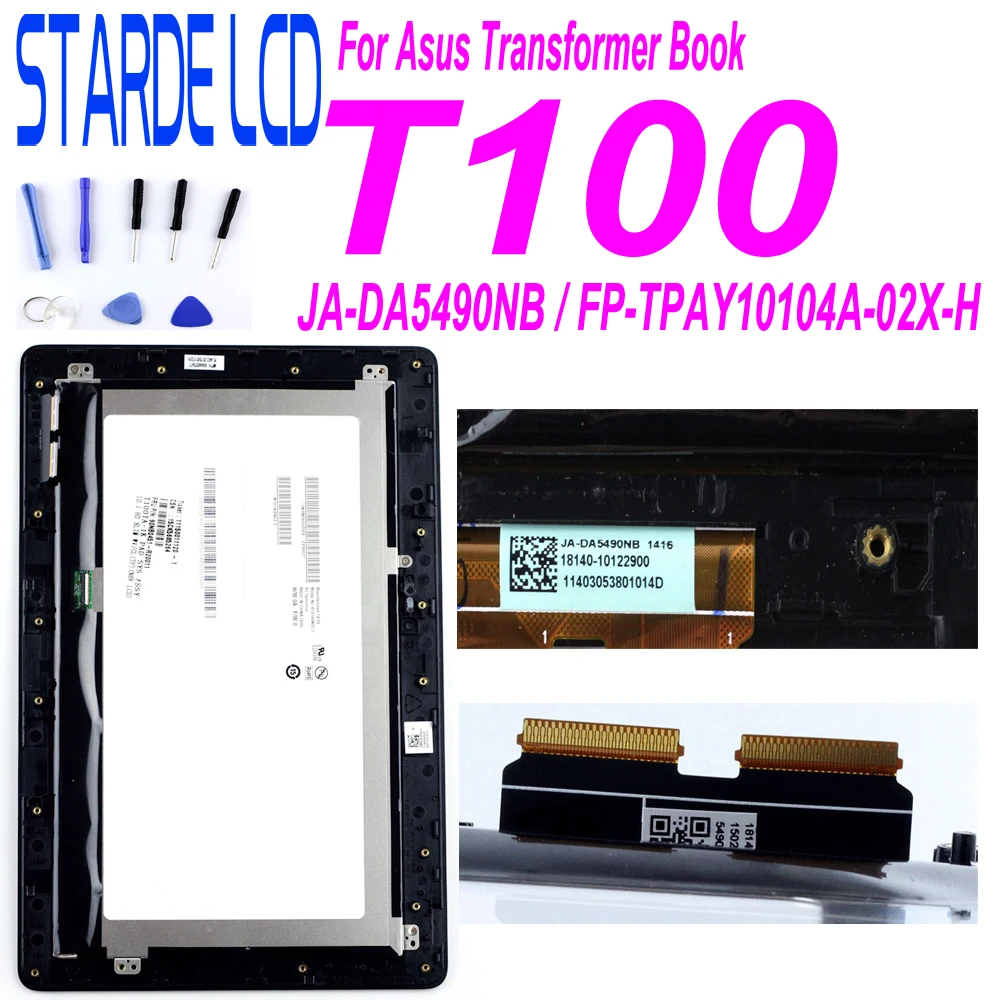 Kopen Voor Asus Transformer Boek T100 T100TA C1 GR T100T 5490NB Lcd Touch Screen Digitizer Vergadering met Frame FP TPAY10104A 02