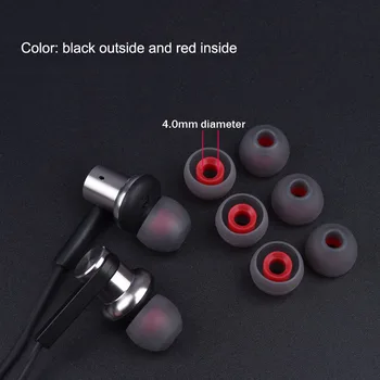 

6pc Soft Silicone Replacement 4.0mm (LMS) Ear Pads for in-Ear Headphones eartips/Ear sleeve 4-5.5mm Sound Hole Width Headset