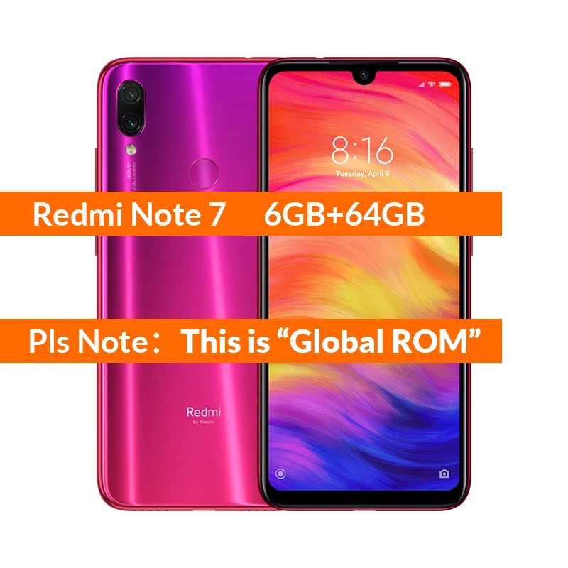Global ROM Note 7 Глобальная версия Xiaomi Redmi смартфон распродажа ограничено количество первый купить первый обслуженный мобильный телефон 1 - Цвет: Global ROM Note 7