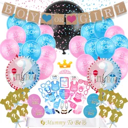 Suministros decorativos para fiestas de bebé, globos Rosas y azules de 36 pulgadas, globo de reconocimiento de género, pancarta para niño o niña, bomba de humo