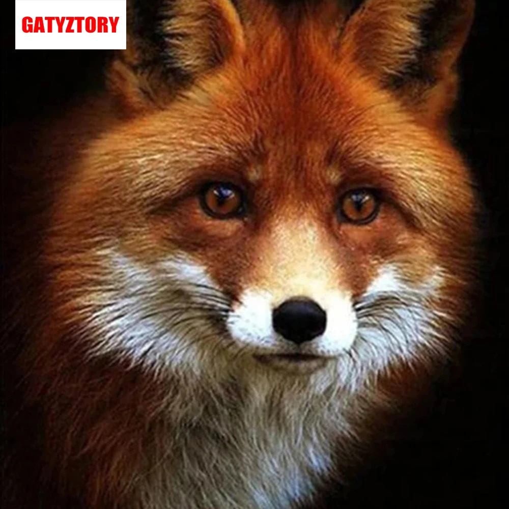 GATYZTORY 3D Diamond Painting Full Square Drill DIY Home Decor Craft Rhinestone Mosaic Picture Photo Custom Gift Red Fox | Дом и сад