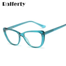 Ralferty Новые прозрачные очки для женщин Кошачий глаз оптические очки по рецепту TR90 CP регулируемые весенние дужки женские очки f9363