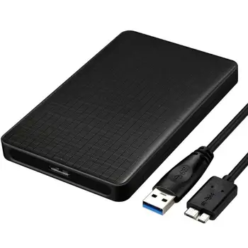 

Portable Laptop PC HDD Enclosure Black Mesh Pattern Micro USB 3.0 SATA Enclosure Case 2.5 inch SSD Hard Drive Mobile Box