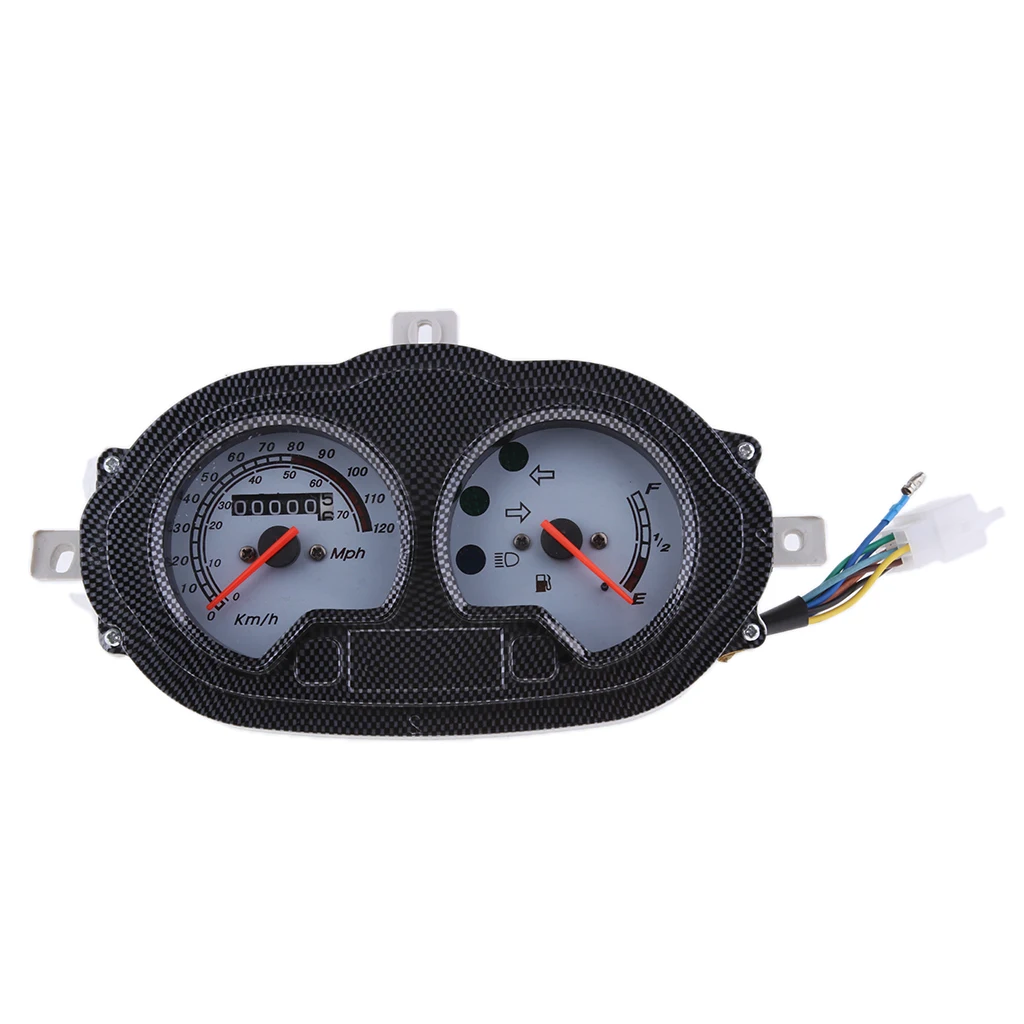 

Universal MPH Speedometer Odometer Gas Gauge Dash Mount Assembly for GY6 50cc 80cc 125cc Motorcycle Scooter