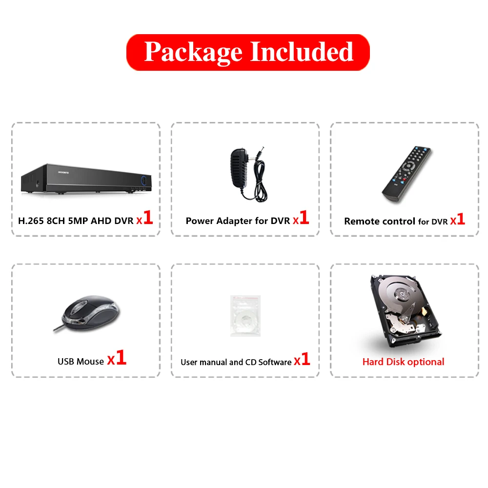 Супер HD 8CH 5MP AHD DVR цифровой видеорегистратор для видеонаблюдения камера безопасности Onvif сеть 16 каналов IP HD 1080P NVR электронная сигнализация